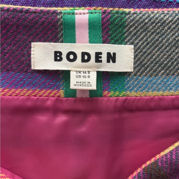 Boden Gia Wool A Line Mini Skirt Size 10 - Picture 3 of 5